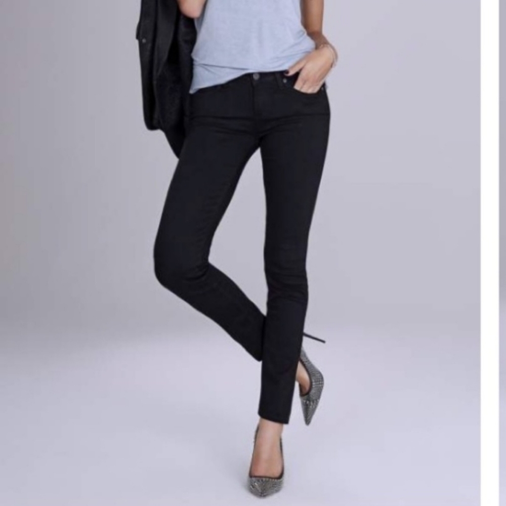 Paige Skyline Skinny Black Denim Jeans Women's Size Small 27 / 4 Everyday Basic